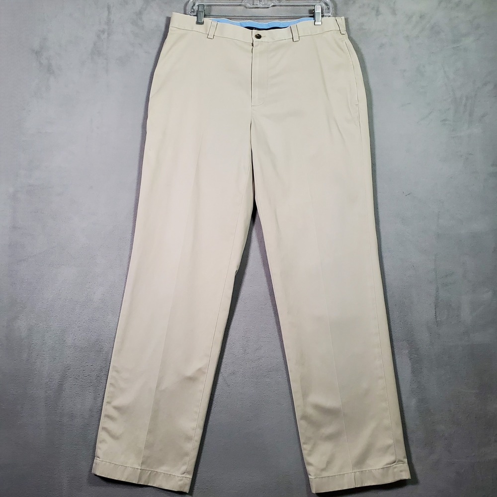 Brooks Brothers Chino Pants Mens 35x32 Tan Clark Advantage Cotton Preppy Classic